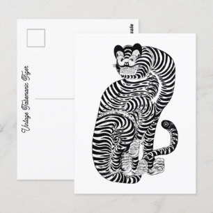 Vintage talismanisk tiger vykort