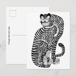 Vintage talismanisk tiger vykort