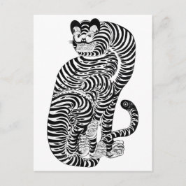 Vintage talismanisk tiger vykort