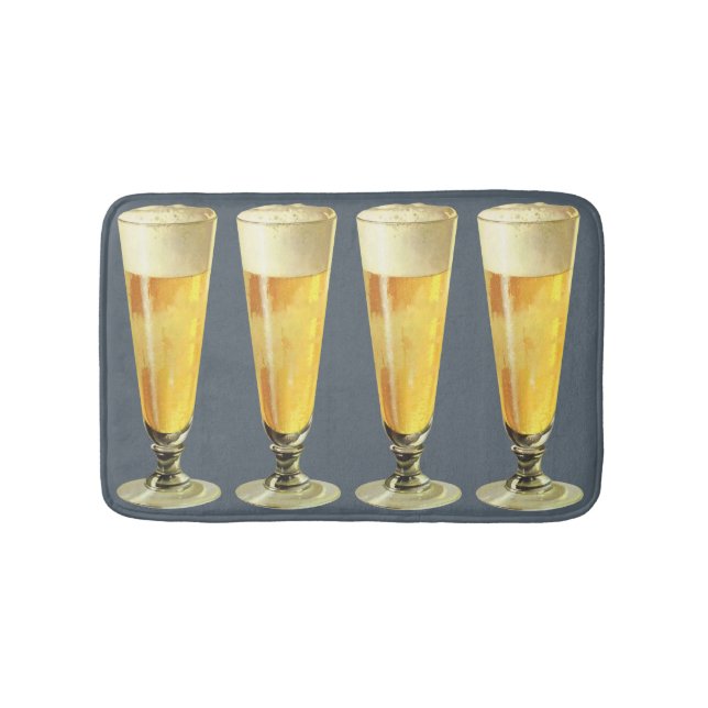 Vintage Tall Frosty Draft Beer, alkoholdrycker Badrumsmatta (Framsidan)