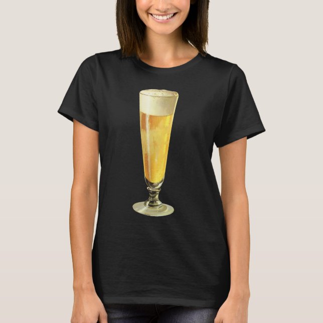 Vintage Tall Frosty Draft Öl, Alkoholhaltig Dryck Tee (Framsida)