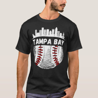 Vintage Tampa Bay Baseball Skyline Tampa Bay Baseb T Shirt