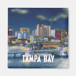 Vintage Tampa Florida Byggnad och Bay Magnet