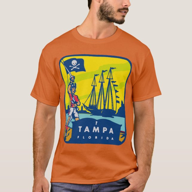 Vintage Tampa Florida dekal T Shirt (Framsida)