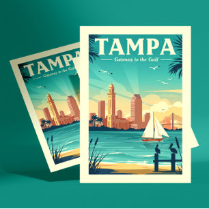 Vintage Tampa Vykort
