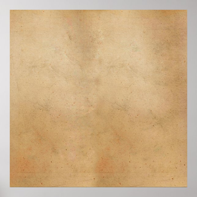 Vintage Tan Grunge Antique Parchment Papper Poster (Framsidan)