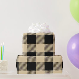 Vintage Tan och Black Buffalo Play Presentpapper