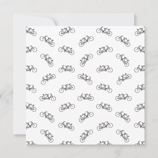 Vintage Tandemcykel Tvåsitscykel EGEN FÄRG Inbjudningar (Framsida)