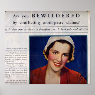 Vintage Tandkräm-ad Poster