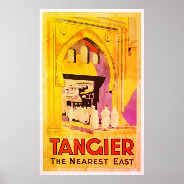 Vintage Tangier Travel Poster (Framsidan)