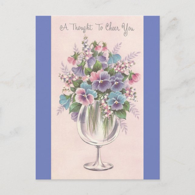 Vintage Tankar på Cheer Vykort (Framsida)