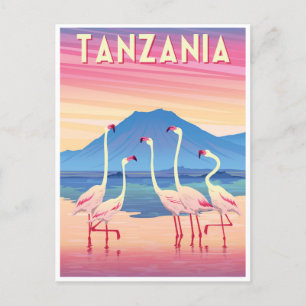 Vintage Tanzania Afrika Sjö Vykort
