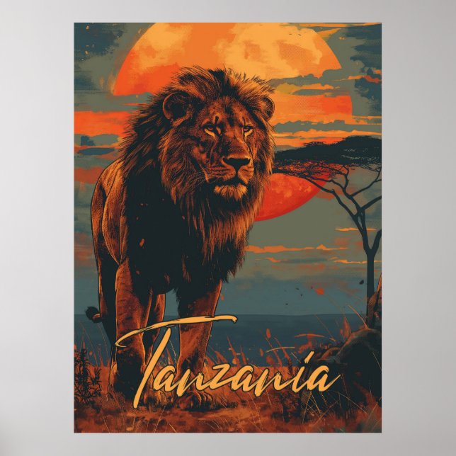 Vintage Tanzania Travel Poster (Framsidan)