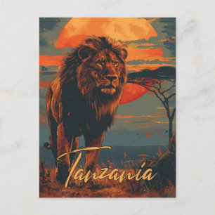 Vintage Tanzania Travel Vykort
