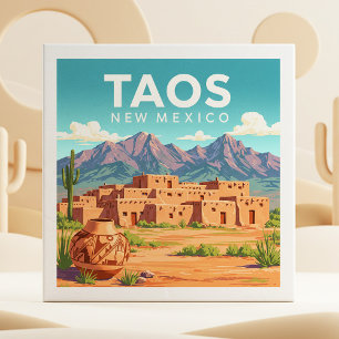 Vintage Taos New mexico Kakelplatta