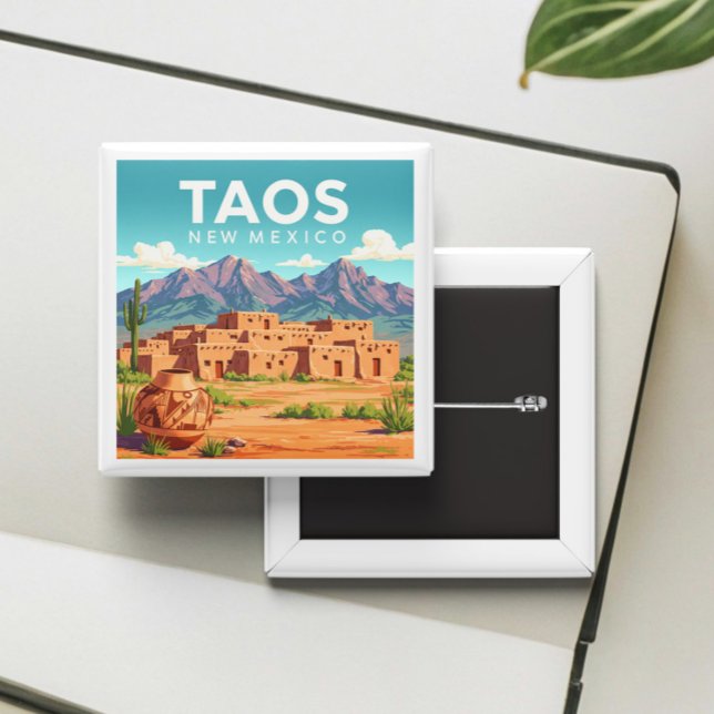 Vintage Taos New mexico Knapp (Skapare uppladdad)