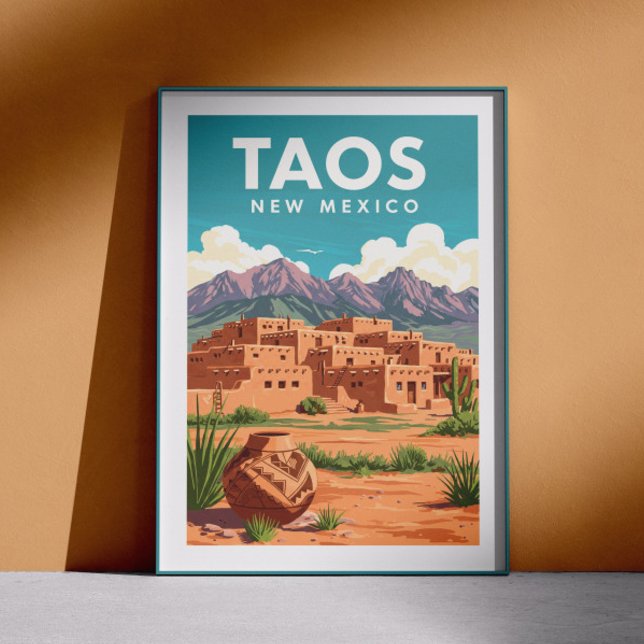Vintage Taos New mexico Poster (Skapare uppladdad)