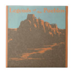 Vintage Taos Pueblos New mexico, Travel Poster Art Kakelplatta<br><div class="desc">Vintage illustrerar en affisch från Pulblos-legenderna,  Taos,  New mexico,  som har ett geologiskt landskap utanför den vackra sydväst som finns i Förenta staterna.</div>