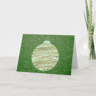 Vintage Tapestry Stil Bauble-julkort Kort