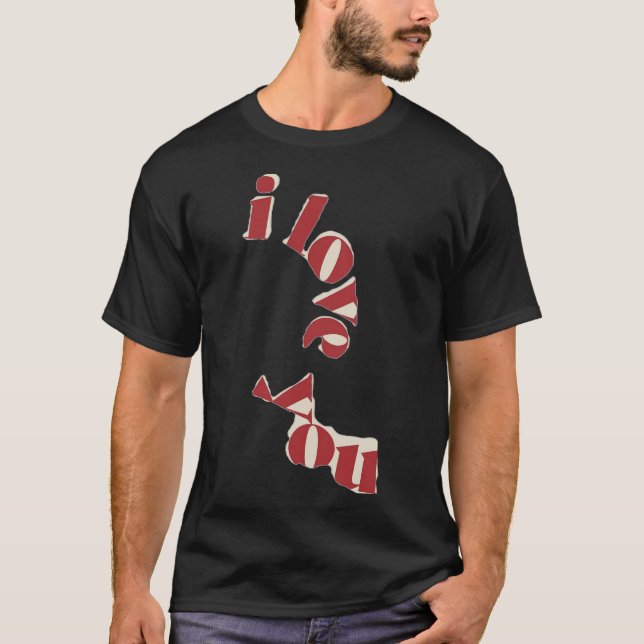 Vintage Tår Jag älskar dig T Shirt (Framsida)