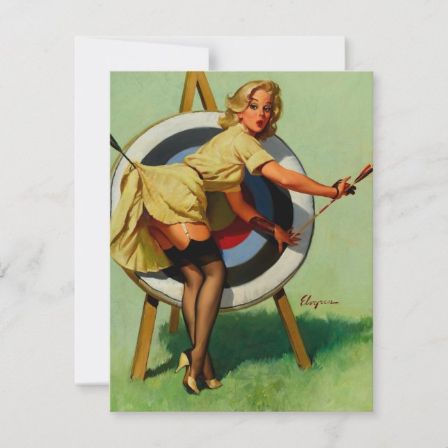 Vintage Target Archery Pinup Girl (Framsida)