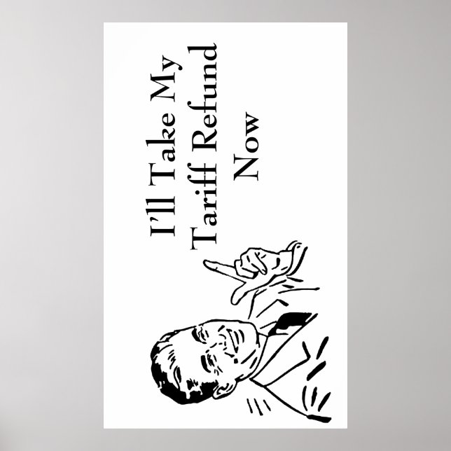 Vintage Tariff Refund Check Poster (Framsidan)