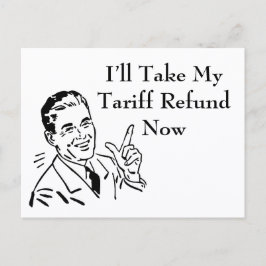 Vintage Tariff Refund Check Vykort
