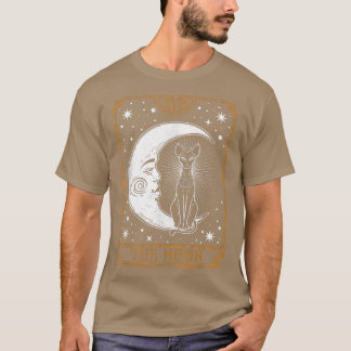 Vintage Tarot Card Crescent Måne Stars egyptisk bo T Shirt