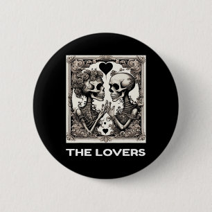 Vintage Tarot Card Skeleton Goth Hallow Knapp