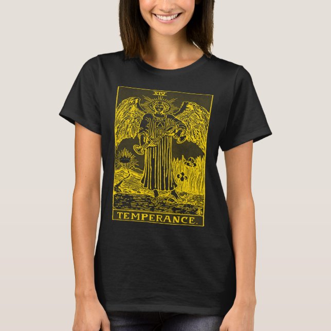 VINTAGE TAROT CARD TEMPERANCE T SHIRT (Framsida)