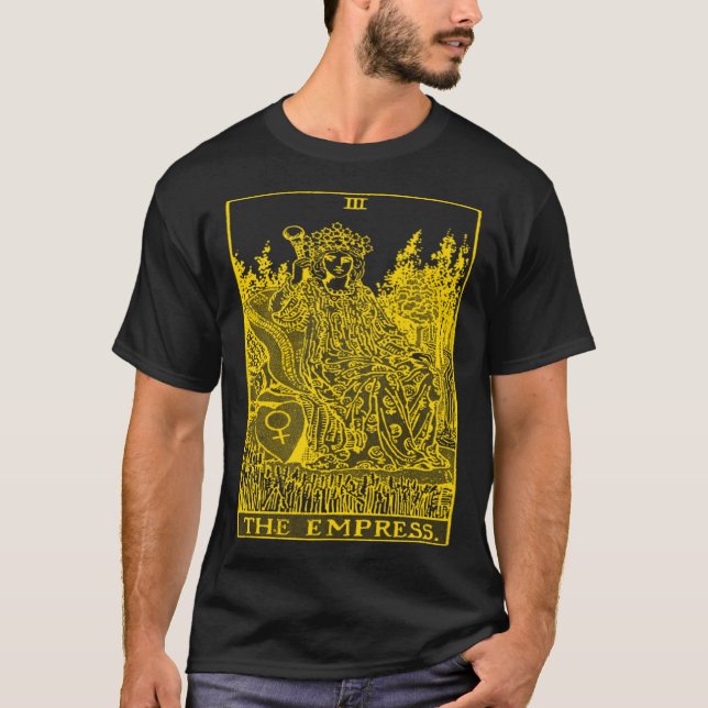 VINTAGE TAROT CARD THE EMPRESS T SHIRT (Framsida)