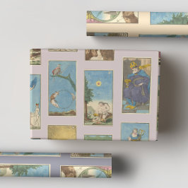 Vintage Tarot Cards Pastel Peach Rosa Lila