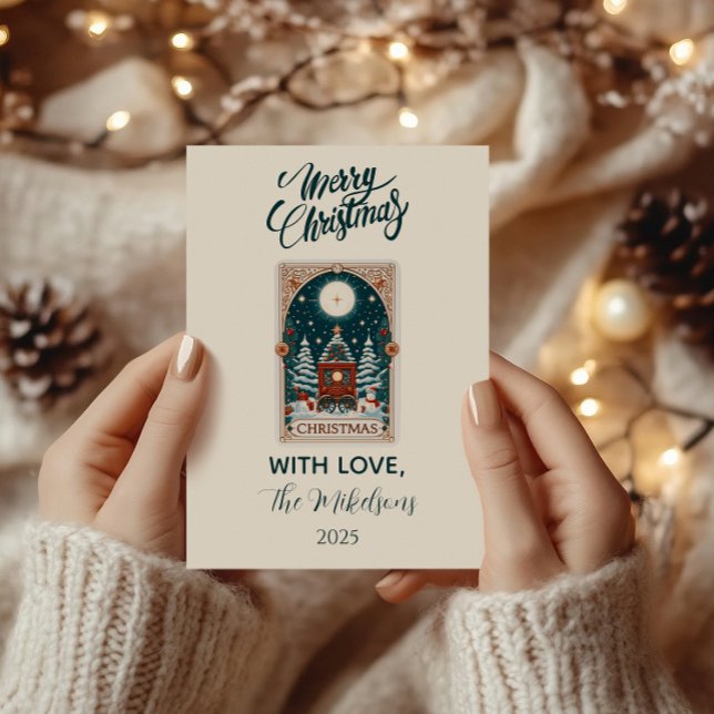 Vintage Tarot Christmas Julkort (Skapare uppladdad)