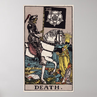 Vintage Tarot-döden poster
