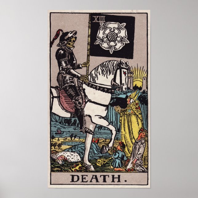 Vintage Tarot-döden poster (Framsidan)