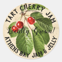 Vintage Tart Cherry Sylt-produktetikett