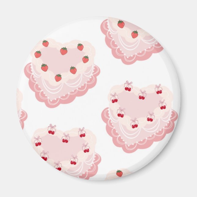 Vintage tårtmagnet magnet (Framsidan)