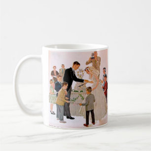 Vintage Tårtskärning Kaffemugg