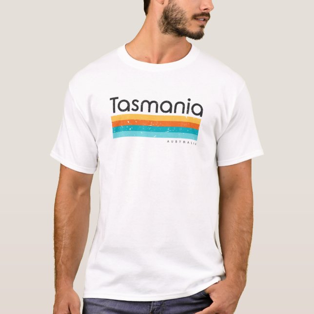 Vintage Tasmania Australia Retro Design T Shirt (Framsida)