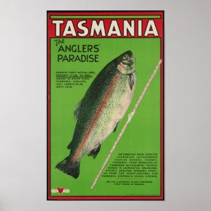 Vintage Tasmania reser affischen Poster
