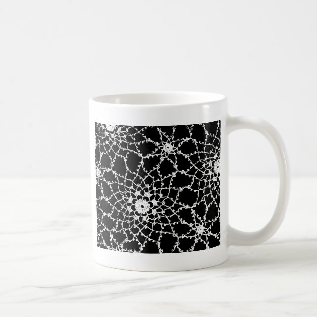 Vintage Tatted Snöre Kaffemugg (Höger)