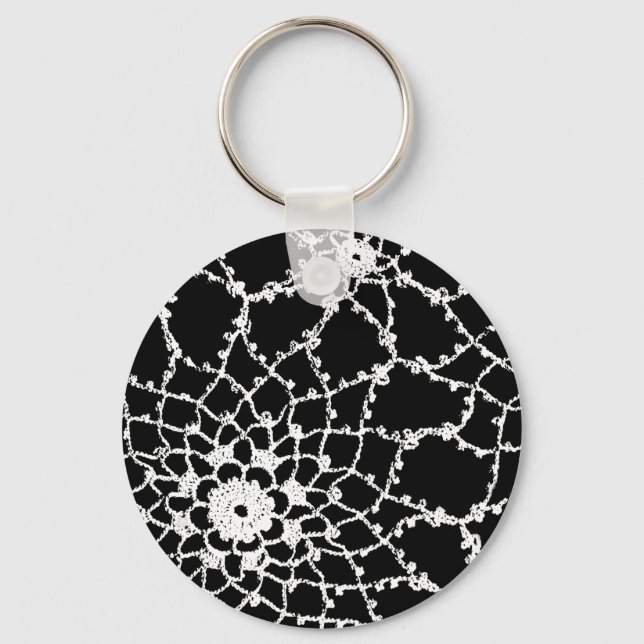 Vintage Tatted Snöre Nyckelring (Framsida)