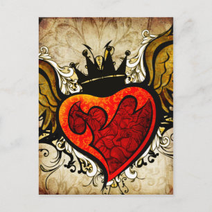 Vintage Tattoo Heart Urban-vykort Vykort