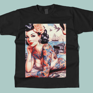 Vintage Tattoo Old school Girl T Shirt