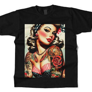 Vintage Tattoo Old school Pin-up T Shirt