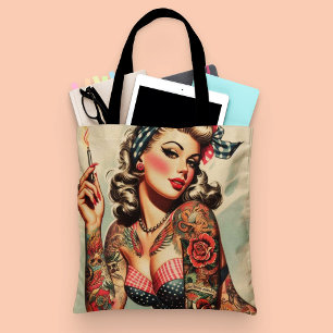 Vintage Tattoo Old school Pin-up Tygkasse