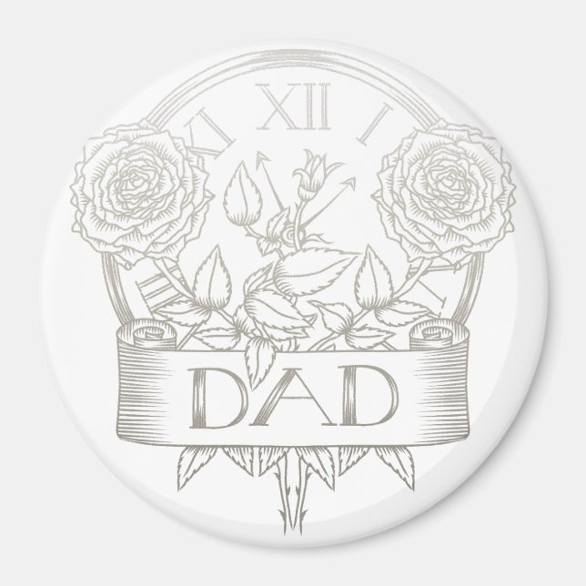 Vintage tattoo stil Pappa design  Magnet (Framsidan)