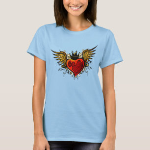 Vintage Tattoo Winged Heart Shirt Tee