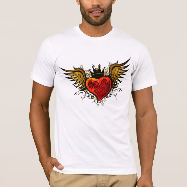 Vintage Tattoo Winged Heart Shirt Tröja (Framsida)