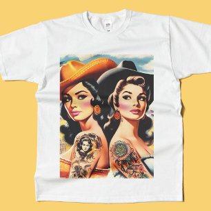 Vintage Tatuerade Cowgirls T Shirt